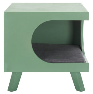 Safavieh Bean Small Pet Bed – Stylish, Cozy Retreat For Cats And Dogs, Perfect For Modern Home Decor Sage Green PET5700C