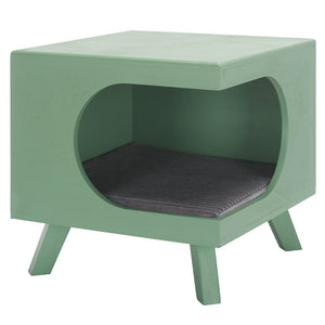 Safavieh Bean Small Pet Bed – Stylish, Cozy Retreat For Cats And Dogs, Perfect For Modern Home Decor Sage Green PET5700C