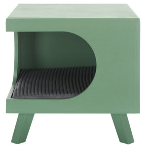 Safavieh Bean Small Pet Bed – Stylish, Cozy Retreat For Cats And Dogs, Perfect For Modern Home Decor Sage Green PET5700C