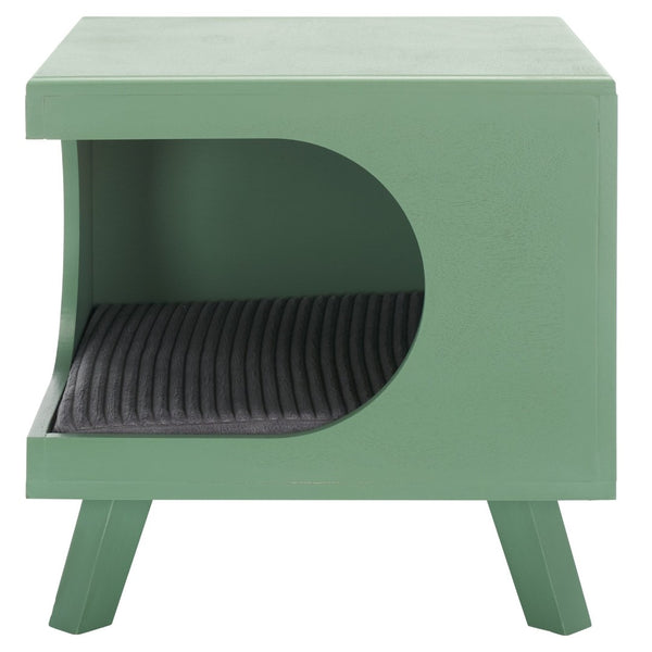 Safavieh Bean Small Pet Bed – Stylish, Cozy Retreat For Cats And Dogs, Perfect For Modern Home Decor Sage Green PET5700C