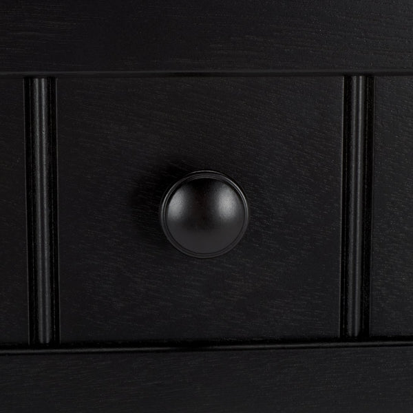 Safavieh Boomer Pet Feeder With Drawer - Elegant Wooden Design For Stylish Dining And Easy Maintenance Matte Black , Wood,Stainless Steel Pet5701b