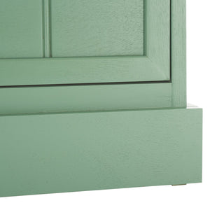 Safavieh Boomer Pet Feeder With Drawer - Elegant Wooden Design For Stylish Dining And Easy Maintenance Sage Green Wood,Stainless Steel Pet5701c