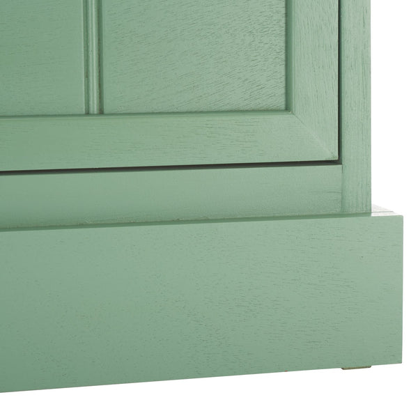 Safavieh Boomer Pet Feeder With Drawer - Elegant Wooden Design For Stylish Dining And Easy Maintenance Sage Green Wood,Stainless Steel Pet5701c