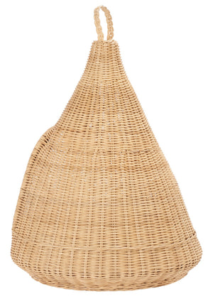Safavieh TIFA Cat Bed with Plush Cushion - Stylish White & Natural Honey Rattan Retreat for Ultimate Comfort PET6501A
