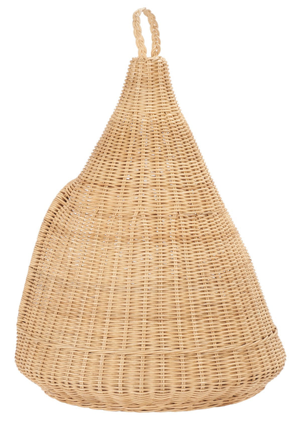 Safavieh TIFA Cat Bed with Plush Cushion - Stylish White & Natural Honey Rattan Retreat for Ultimate Comfort PET6501A