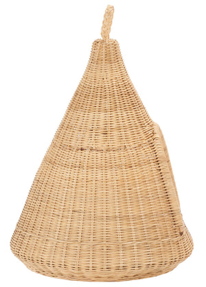 Safavieh TIFA Cat Bed with Plush Cushion - Stylish White & Natural Honey Rattan Retreat for Ultimate Comfort PET6501A