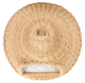 Safavieh TIFA Cat Bed with Plush Cushion - Stylish White & Natural Honey Rattan Retreat for Ultimate Comfort PET6501A