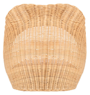 Safavieh TORU Cozy Cat Bed with Plush Cushion - Stylish Natural Honey Rattan Design for Modern Homes PET6502A