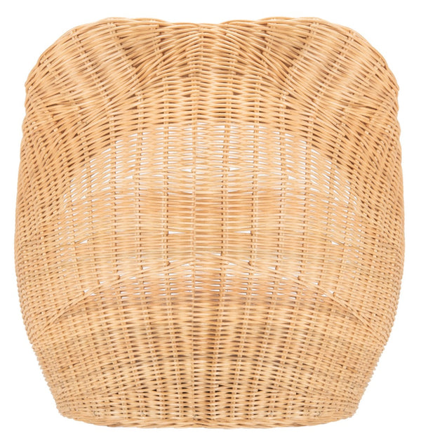 Safavieh TORU Cozy Cat Bed with Plush Cushion - Stylish Natural Honey Rattan Design for Modern Homes PET6502A