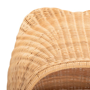 Safavieh TORU Cozy Cat Bed with Plush Cushion - Stylish Natural Honey Rattan Design for Modern Homes PET6502A