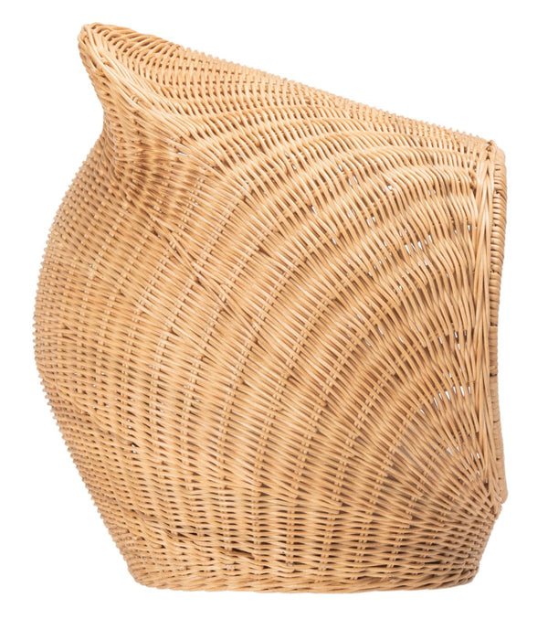Safavieh TORU Cozy Cat Bed with Plush Cushion - Stylish Natural Honey Rattan Design for Modern Homes PET6502A