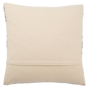 Jaipur Living Jaipur Living Prescott Viscose Pillow Cover Geometric Lattice Folk Pattern Gray Ivory PLC101525