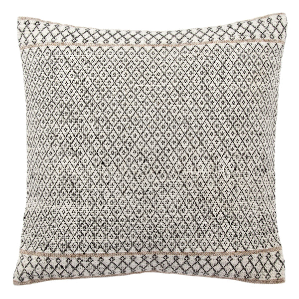 Jaipur Living Jaipur Living Mariscopa Trellis Viscose Wool Throw Pillow Folk Lattice Ivory Accent Down PLW102548