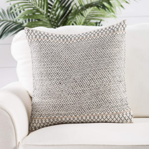 Jaipur Living Jaipur Living Mariscopa Trellis Viscose Wool Throw Pillow Folk Lattice Ivory Accent Down PLW102548