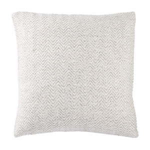 Jaipur Living Jaipur Living Marana Chevron Viscose Throw Pillow Graphic Gray White Square Accent Poly Fill PLW102554