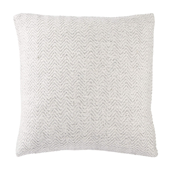 Jaipur Living Jaipur Living Marana Chevron Viscose Throw Pillow Graphic Gray White Square Accent Poly Fill PLW102554