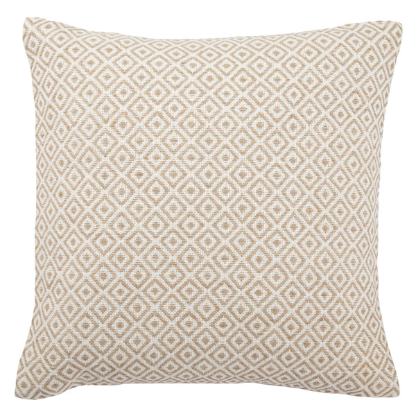 Jaipur Living Jaipur Living Estes Diamond Lattice Viscose Linen Pillow Cover for Modern Neutral Rooms PLC101530