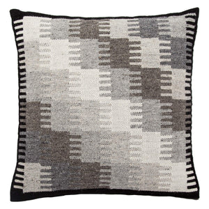 Jaipur Living Jaipur Living Terzan Wool Cotton Geometric Triangle Pillow Cover for Modern Rooms Gray PLC101940