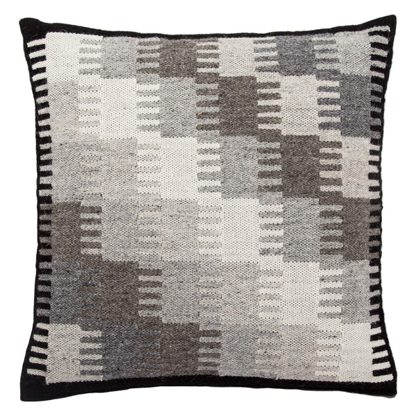 Jaipur Living Jaipur Living Terzan Wool Cotton Geometric Triangle Pillow Cover for Modern Rooms Gray PLC101940