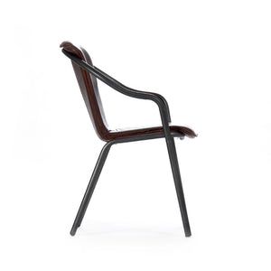 Zentique Graham Iron Chair — Minimalist Industrial Accent Seating, Contoured Comfort, Compact 23"W x 34"H Durable Finish PF7142