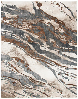 Safavieh Pacific Modern Style Power Loomed Area Rug For Hallway - Soft, Elegant, And Versatile Décor Addition Dark Grey ,Beige 47% Polypropylene,53% Polyester Pfc865f-221