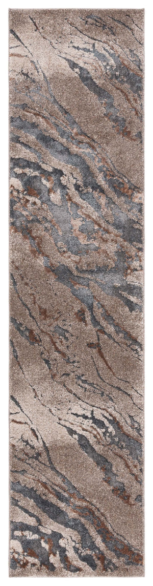 Safavieh Pacific Modern Square Area Rug - Elegant Abstract Design, Durable Comfort For Home & Office Décor Grey ,Brown 47% Polypropylene,53% Polyester Pfc865h-5sq
