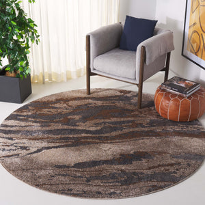 Safavieh Pacific Modern Square Area Rug - Elegant Abstract Design, Durable Comfort For Home & Office Décor Grey ,Brown 47% Polypropylene,53% Polyester Pfc865h-5sq