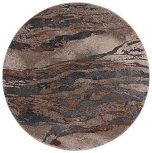 Safavieh Pacific Modern Square Area Rug - Elegant Abstract Design, Durable Comfort For Home & Office Décor Grey ,Brown 47% Polypropylene,53% Polyester Pfc865h-5sq