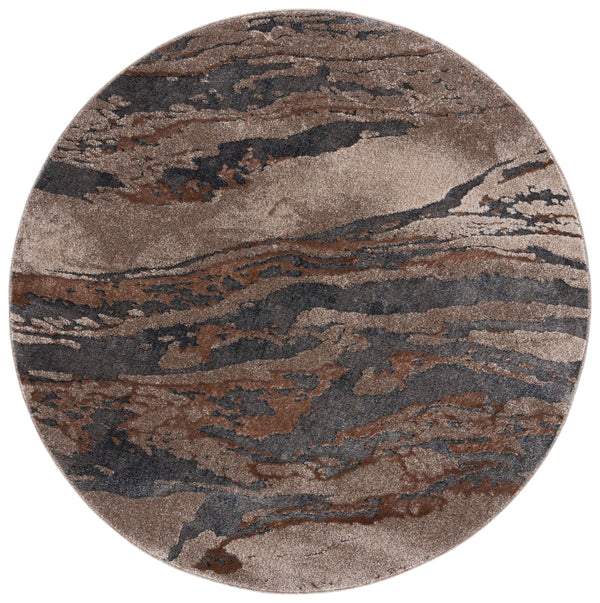 Safavieh Pacific Modern Square Area Rug - Elegant Abstract Design, Durable Comfort For Home & Office Décor Grey ,Brown 47% Polypropylene,53% Polyester Pfc865h-5sq