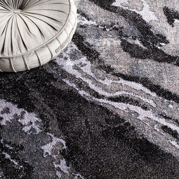 Safavieh Pacific 865 Power Loomed Contemporary Rug Grey / Black PFC865J-9