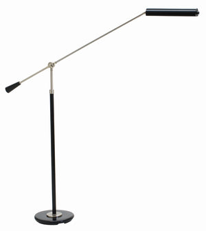 House Of Troy Grand Piano Counter Balance Led Floor Lamp - Stylish Black Design With Elegant Satin Nickel Accents Black,Satin Nickel Metal Pfled-527