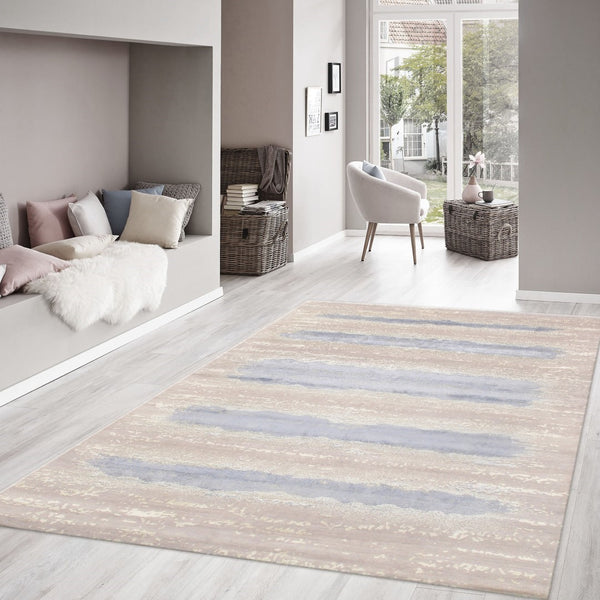 Pasargad Home Modern Collection Hand-knotted Abstract Silk & Wool Area Rug For Elegant Spaces   Pg-1716 8x10