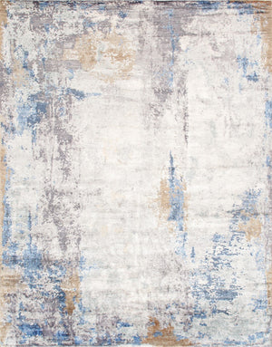 Pasargad Home Modern Collection Hand-knotted Abstract Silk & Wool Area Rug For Elegant Spaces   Pg-1822-14 8x10