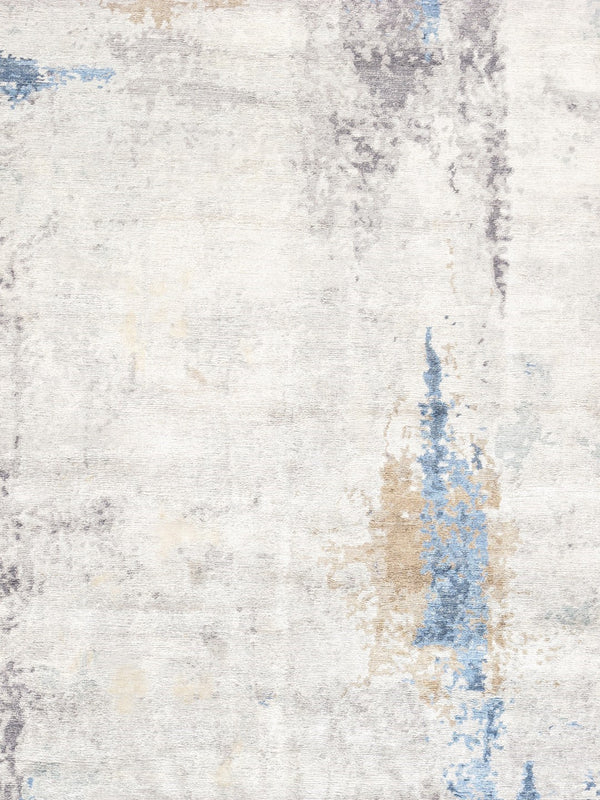 Pasargad Home Modern Collection Hand-knotted Abstract Silk & Wool Area Rug For Elegant Spaces   Pg-1822-14 8x10