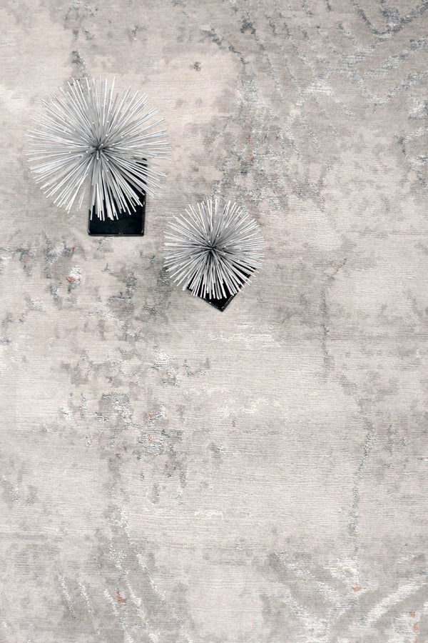 Pasargad Home Modern Collection Hand-knotted Abstract Silk & Wool Area Rug For Elegant Spaces   Pg-1867-4 9x12