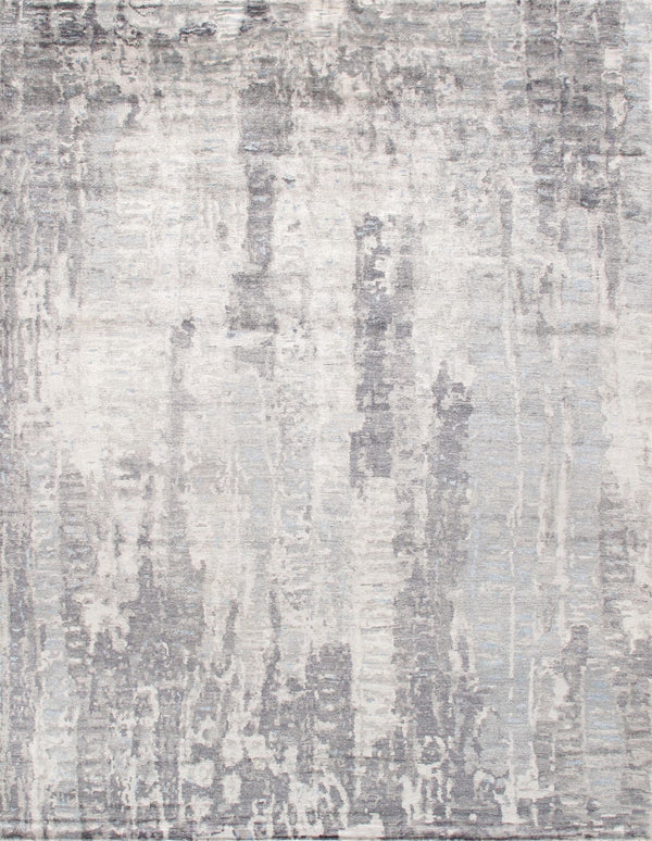 Pasargad Home Modern Collection Hand-knotted Abstract Silk & Wool Area Rug For Elegant Spaces   Pg-1891-1 9x12