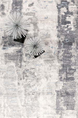 Pasargad Home Modern Collection Hand-knotted Abstract Silk & Wool Area Rug For Elegant Spaces   Pg-1891-1 9x12