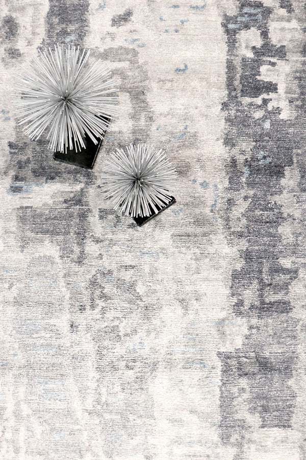 Pasargad Home Modern Collection Hand-knotted Abstract Silk & Wool Area Rug For Elegant Spaces   Pg-1891-1 9x12