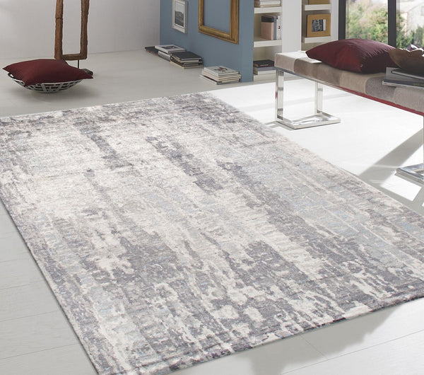 Pasargad Home Modern Collection Hand-knotted Abstract Silk & Wool Area Rug For Elegant Spaces   Pg-1891-1 9x12