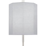 Robert Abbey Kate Table Lamp Polished Nickel Finish w/ Clear Crystal Accents Pearl Gray Fabric