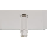 Robert Abbey Kate Pendant Modern Brass Finish w/ Clear Crystal Accent Pearl Gray Fabric