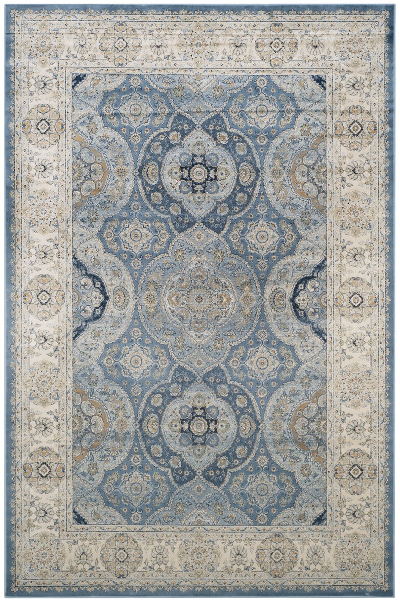 Safavieh Persian Garden Vintage Light Blue Ivory Area Rug - Elegant 6'7" X 9'2" Accent For Sophisticated Homes Light Blue ,Ivory 100% Viscose Pgv611f-6