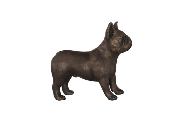 Phillips Collection French Bulldog Sculpture - Whimsical Silver Accent for Modern Decor & Playful Elegance in Home Bronze PH100002