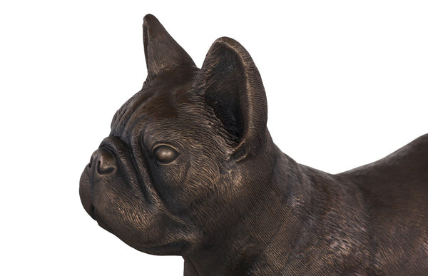 Phillips Collection French Bulldog Sculpture - Whimsical Silver Accent for Modern Decor & Playful Elegance in Home Bronze PH100002