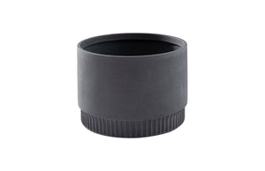 Phillips Collection Harvest Planter - Modern Composite Design with Subtle Dentil Pattern for Stylish Indoor and Outdoor Use Large, Dark Gray PH100219