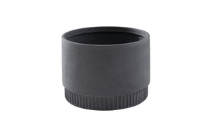 Phillips Collection Harvest Large Composite Resin Planter with Dentil Detail for Modern Outdoor Spaces Dark Gray PH100219