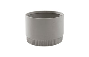 Phillips Collection Harvest Planter - Modern Composite Design with Subtle Dentil Pattern for Stylish Indoor and Outdoor Use Large, Light Gray PH100220