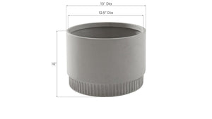 Phillips Collection Harvest Large Composite Resin Planter with Dentil Detail for Modern Outdoor Spaces Light Gray PH100220