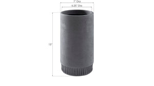 Phillips Collection Harvest Planter - Modern Composite Design with Subtle Dentil Pattern for Stylish Indoor and Outdoor Use Small, Dark Gray PH100221