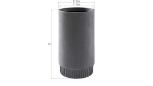 Phillips Collection Harvest Planter - Modern Composite Design with Subtle Dentil Pattern for Stylish Indoor and Outdoor Use Medium, Dark Gray PH100222